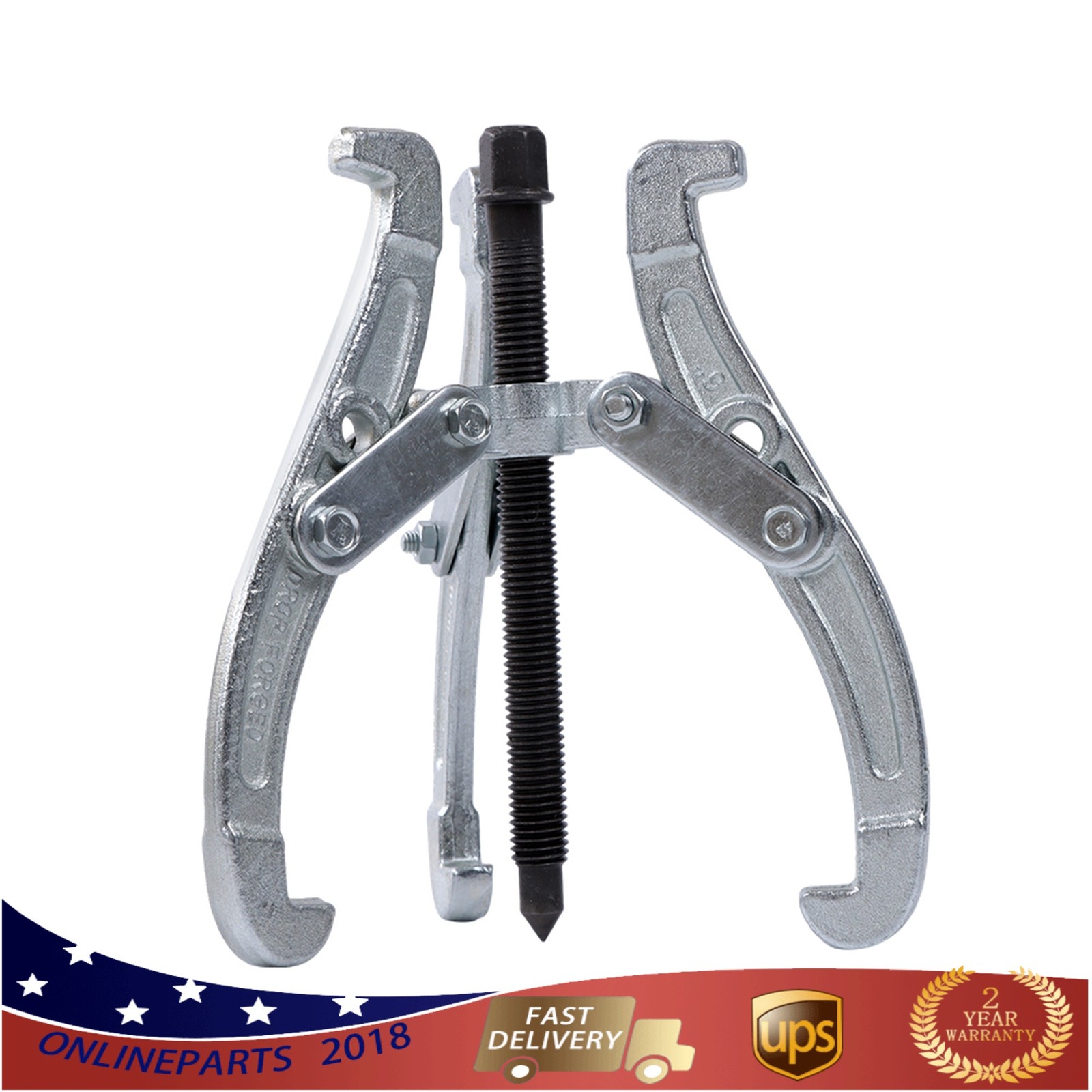 4 Pcs 3 Jaw Puller Tool Kit for Pulley Gear Bearing 3 in/4 in/6 in/8 in