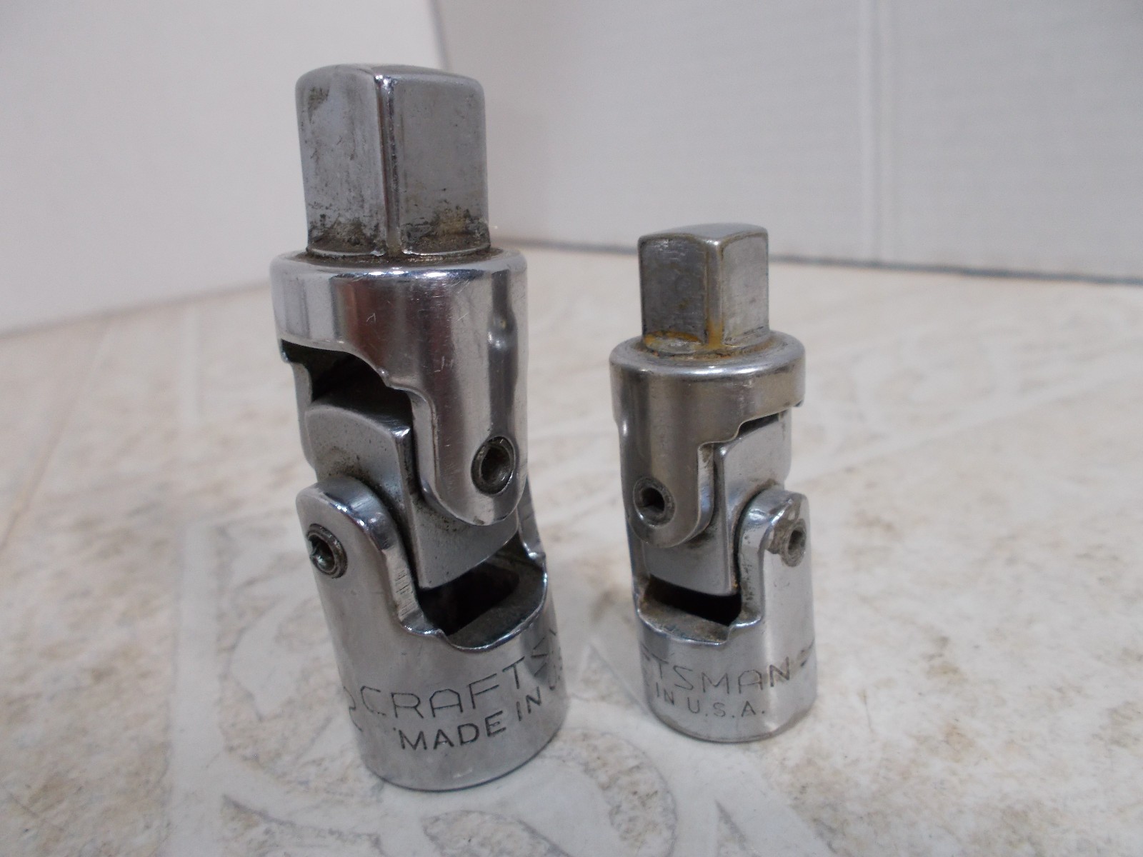 2- Craftsman Universal Flex Joint Swivels 1/2″ and 3/8″ =V= Series USA (C-3)