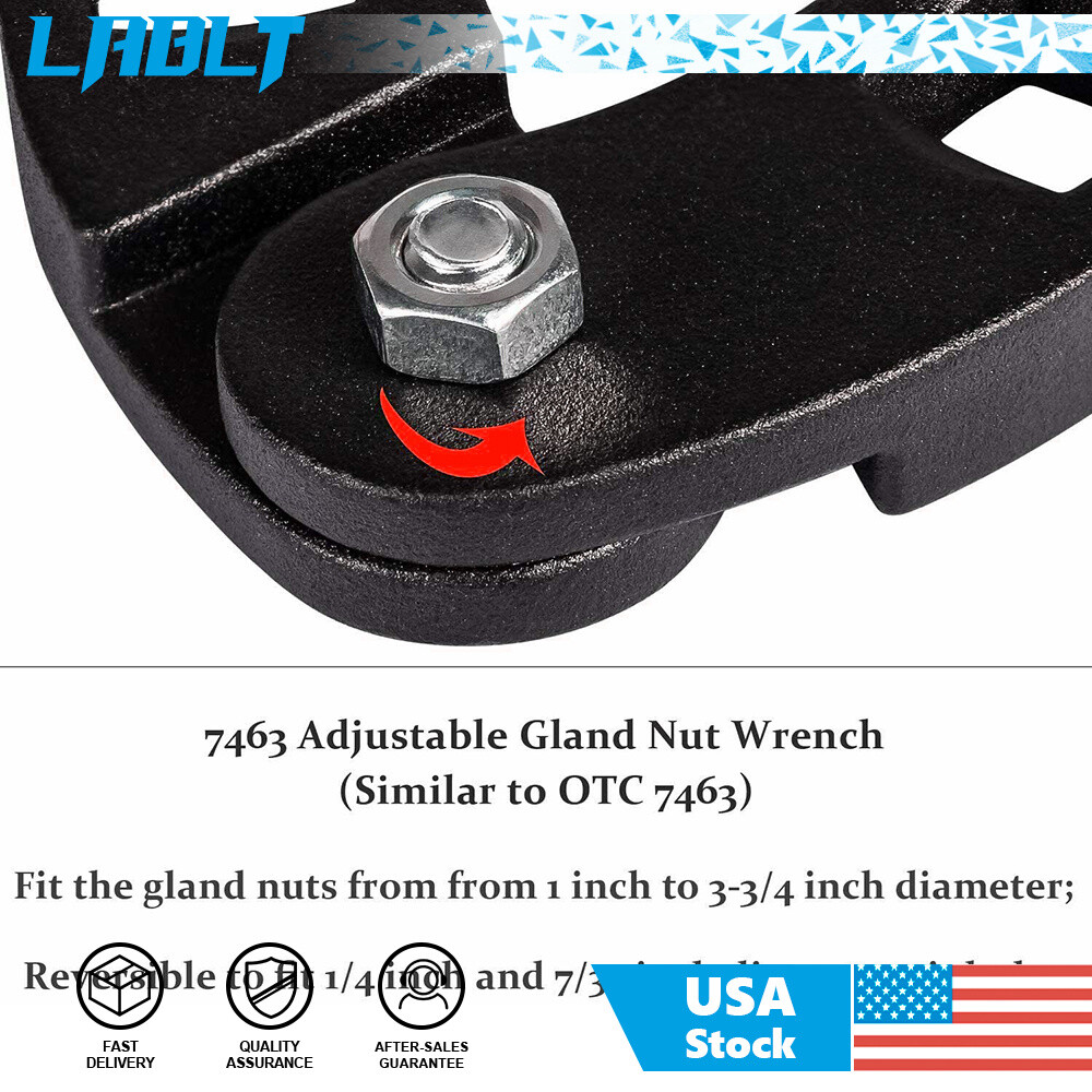 LABLT Adjustable Gland Nut Wrench Small Pin Spanner Tool For Hydraulic Cylinders