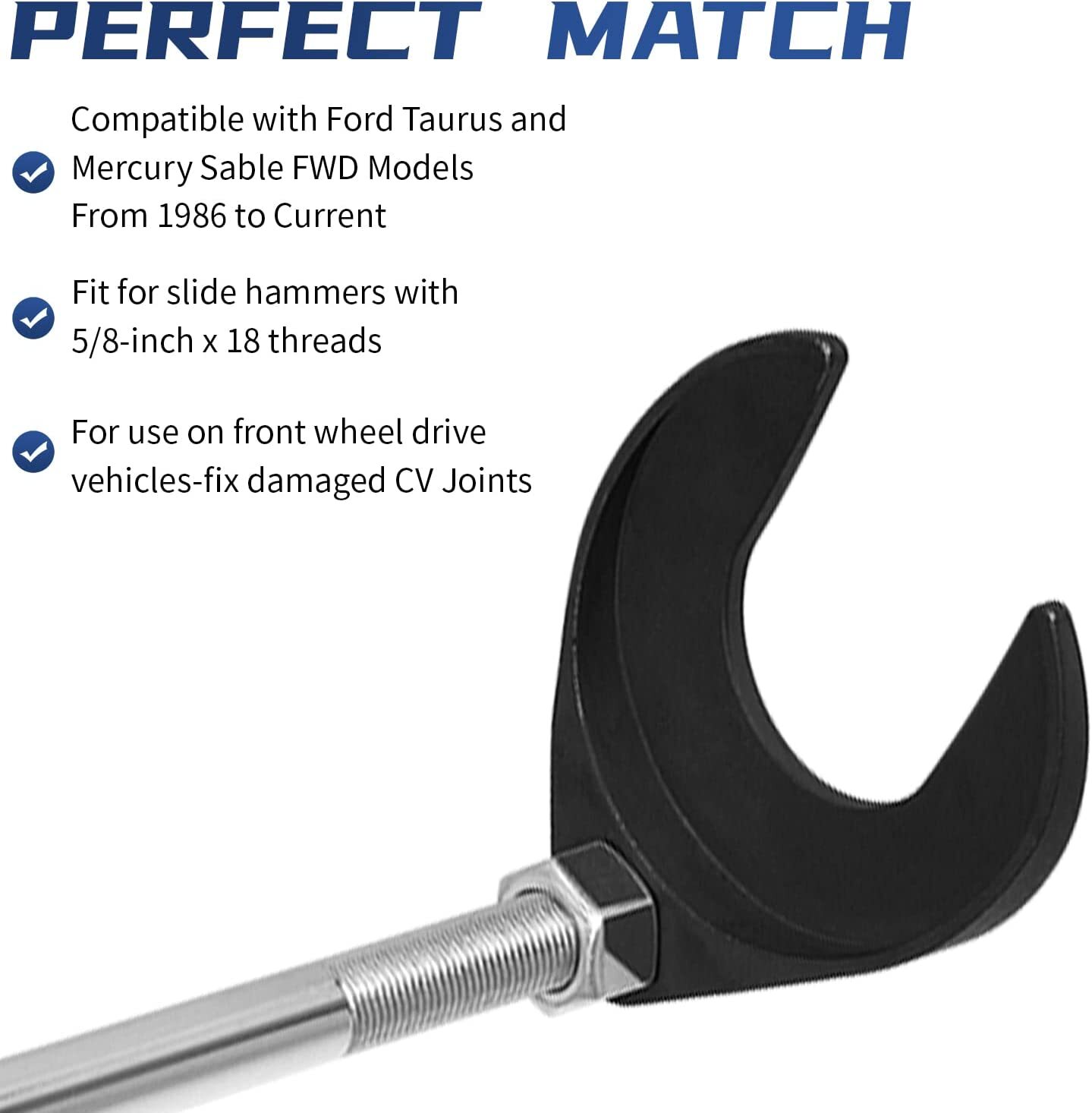 48mm Inner CV Axle Removal Tool 5/8″-18 Front Wheel Drive Axle Pulley Attachment