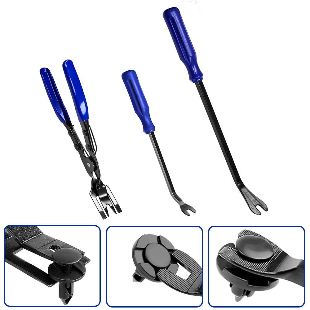 3pcs Auto Removal Pliers Fastener Install Retainer Clips Clamps Disassembly Tool