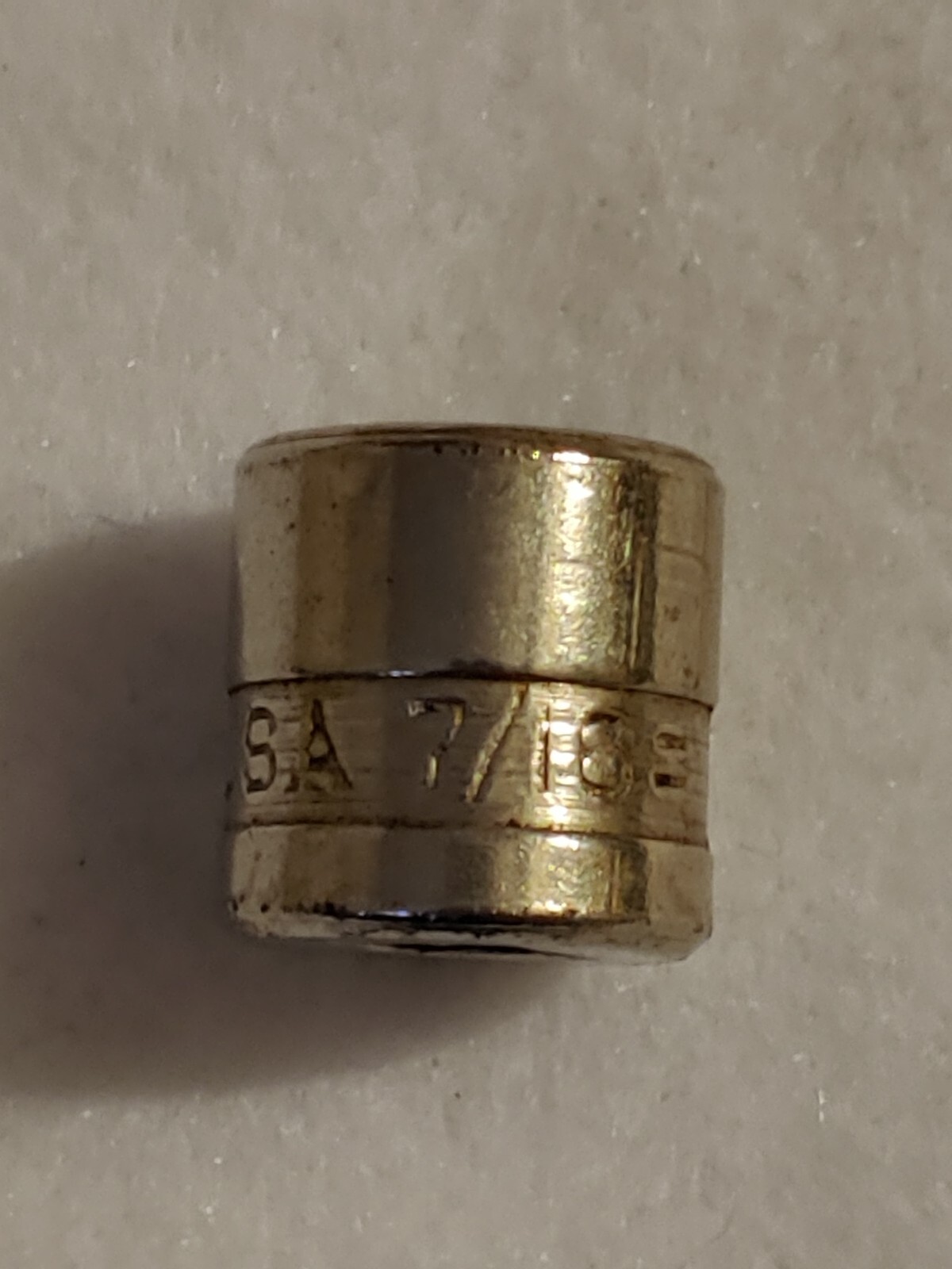 ( STAMPED – USA ) 1/4 DRIVE SOCKET 6 POINT ( 7/16 ) 5/8 in LONG