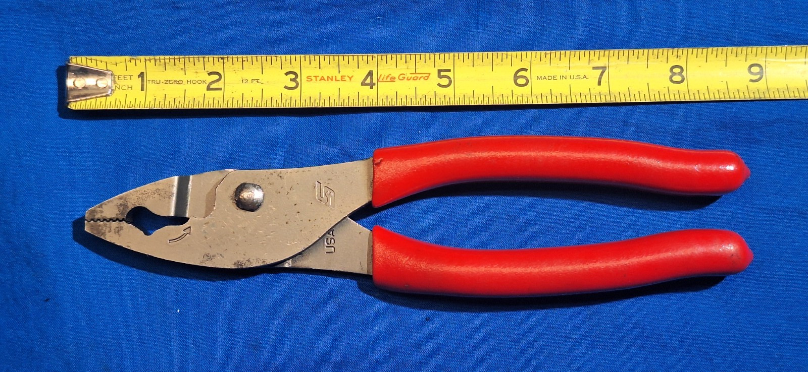Snap-On HJ47ACF 8-1/2″ Talon Grip Flank Jaw Slip-Joint Pliers Red