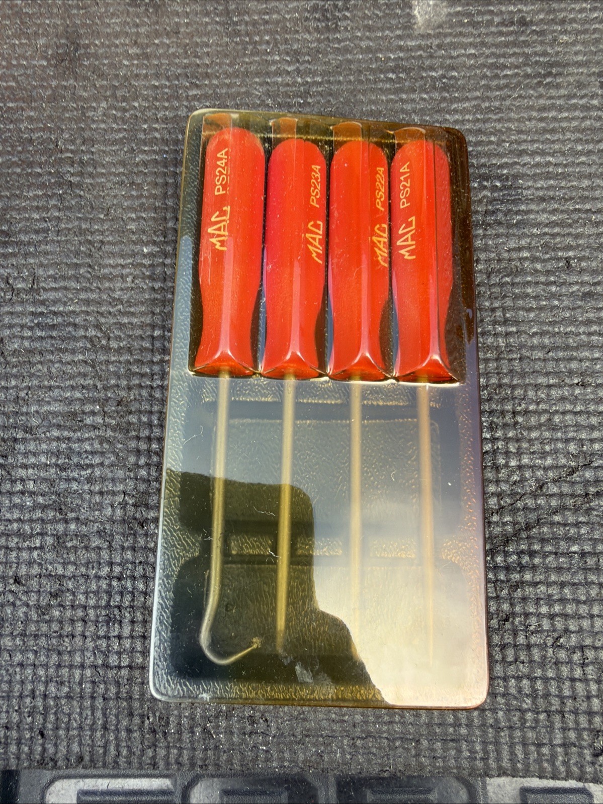 Mac Tools Rare Red Hard Handle Mini Auto Pick Set Ps4SA NEW OLD STOCK Comfort Gp