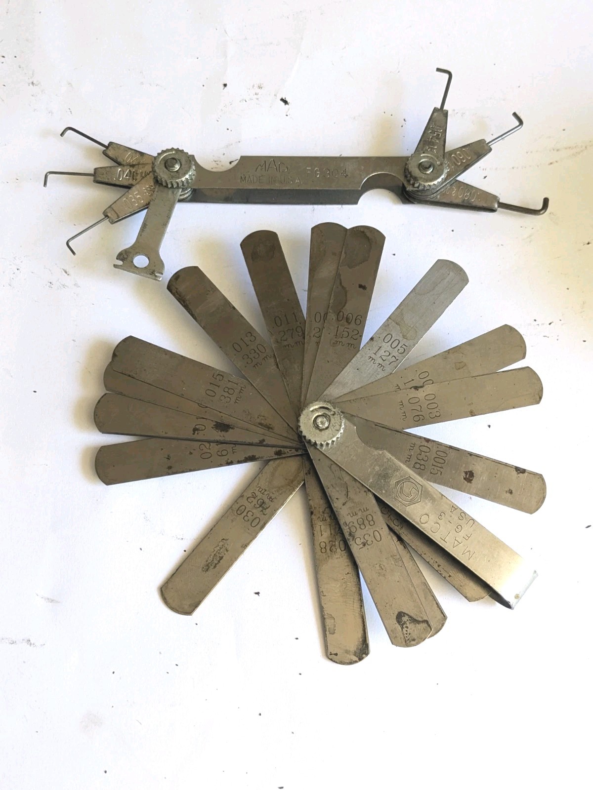 Lot Mac Tools Fg304 Wire Spark Plug Gapper & Matco FG-3 Blade feeler gauge