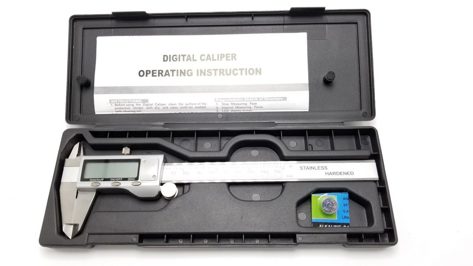 Digital Caliper 3 function Fractions 1/128th»/mm/.001″ Car Auto Motorcycle RV