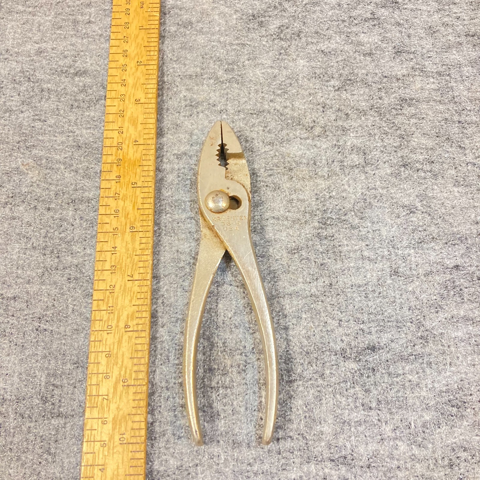 Vintage Kraeuter Pliers Slip Joint Adjustable General Purpose 6 1/2″ #36-6 USA