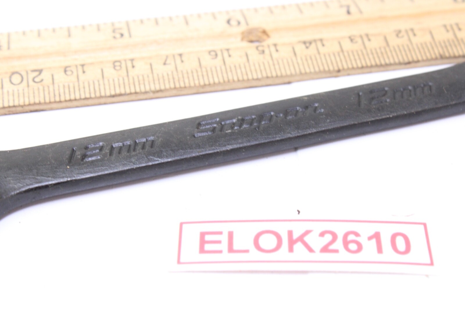 Snap-on GOEXM12B 12mm 12 Point Metric Black Oxide Short Combination Wrench USA