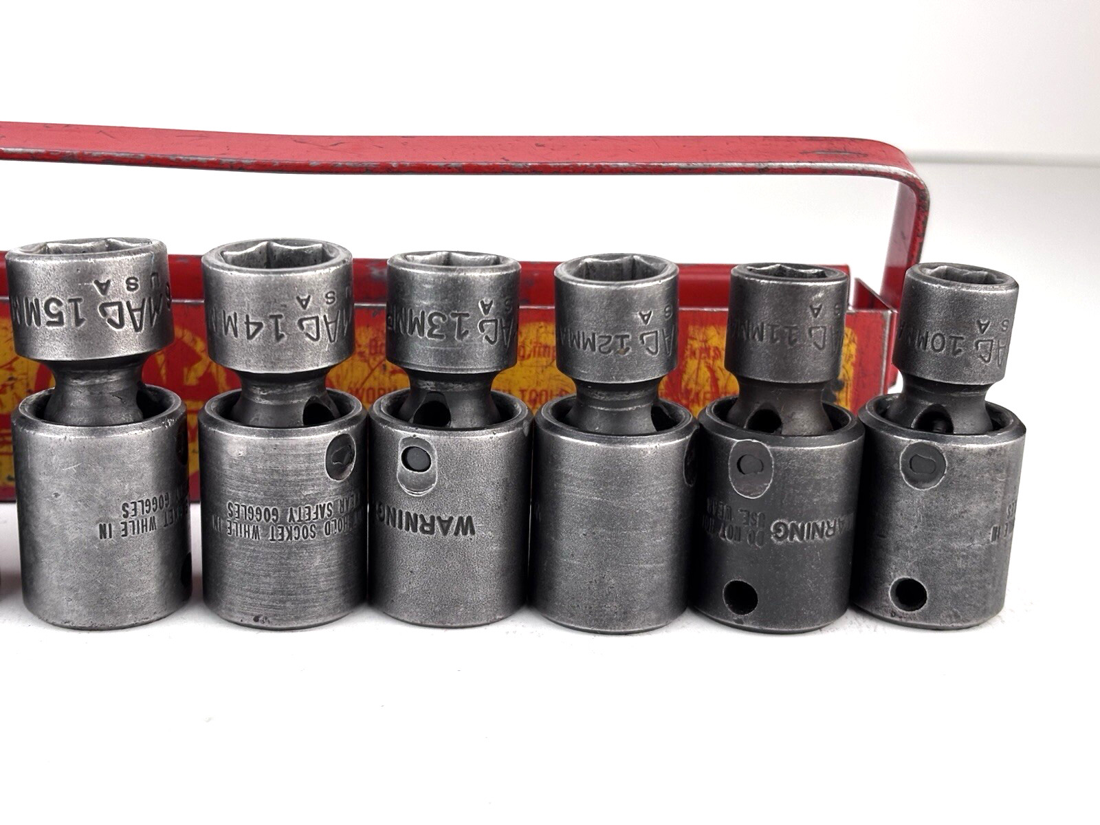 Mac Tools 3/8″ Drive Metric Swivel Impact Socket Set 10-19mm W/ Tray 10 pc XUP6