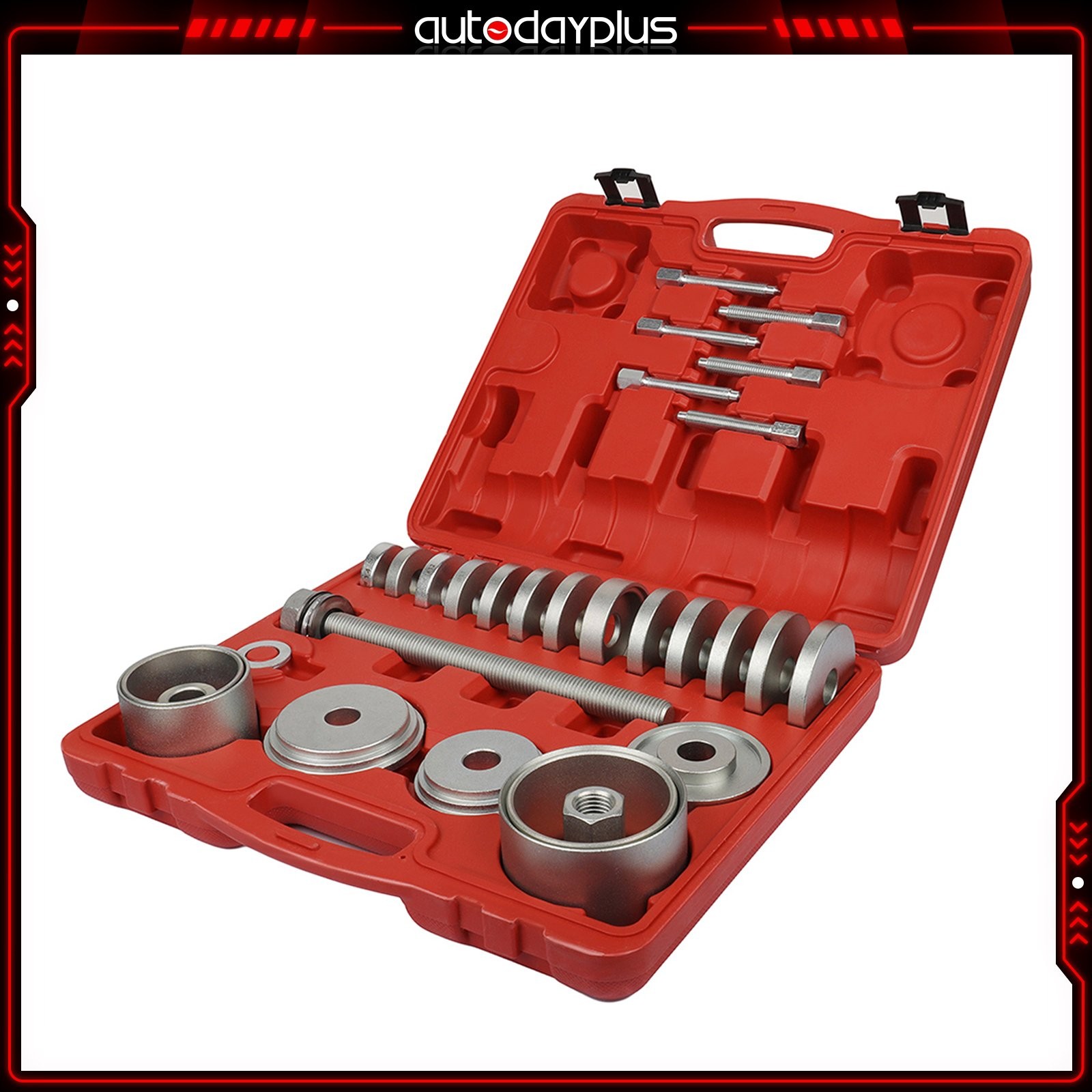 ?31 Pcs Front Wheel Drive Bearing Adapters Puller Install Bearing Removal Tool