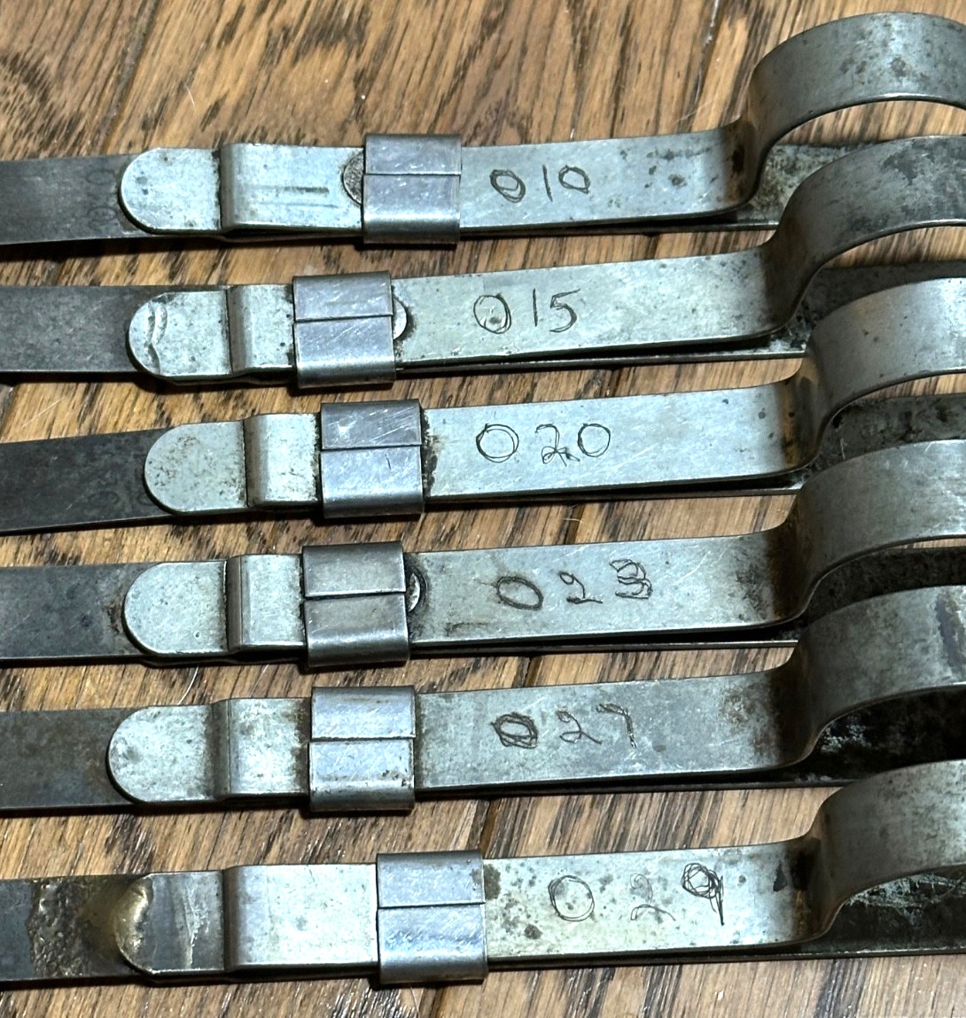 Vintage Tools Feeler Gauge Handle Finger Loop Diesel Valve Offset Set Lot Thick