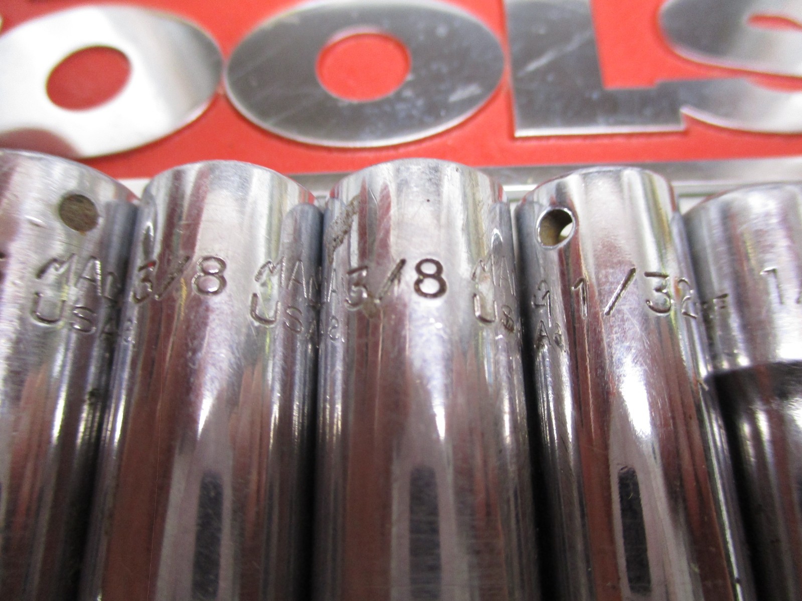 MAC TOOLS 1/4″ DP SOCKET 6PCS 1/4″ ,11/32″, 3/8, 7/16, 9/16 ALL 6PT, 1 3/8″ 12PT