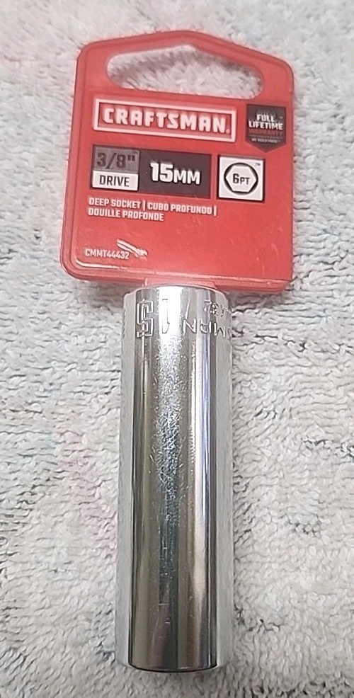 New Craftsman 1/4″ 13MM & 3/8″ 15MM 6 Point Deep Socket CMMT44411 & CMMT44432