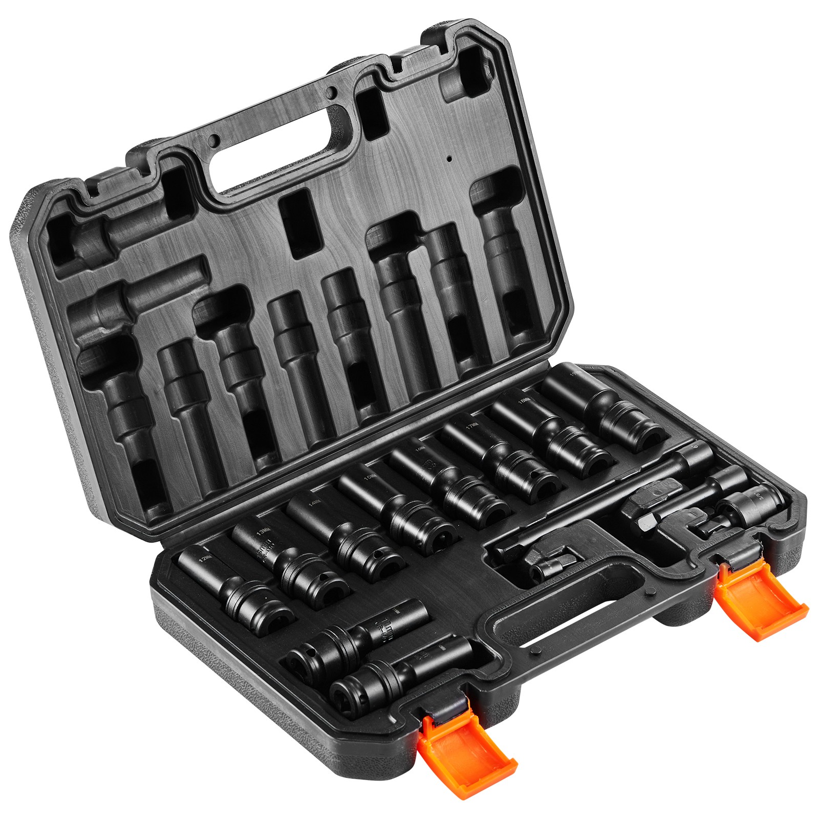 Uimoso 360° Rotating Impact Socket Set, 14pcs 6-Point 3/8in Drive