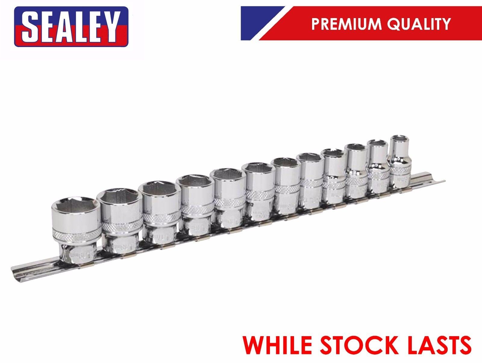 SEALEY PREMIUM SOCKET SET 12PC 3/8″SQ DRIVE LOCK-ON AK2741