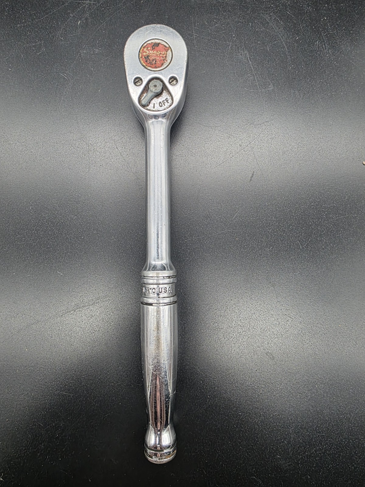 Vintage Snap-on 1710 USA 3/8″ Drive Reversible Ratchet Red Round Logo Classic