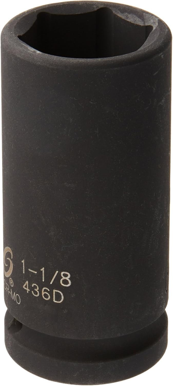 Professional 436D 6 Point Deep Drive Impact Socket 1-1/8″ – Alloy Steel