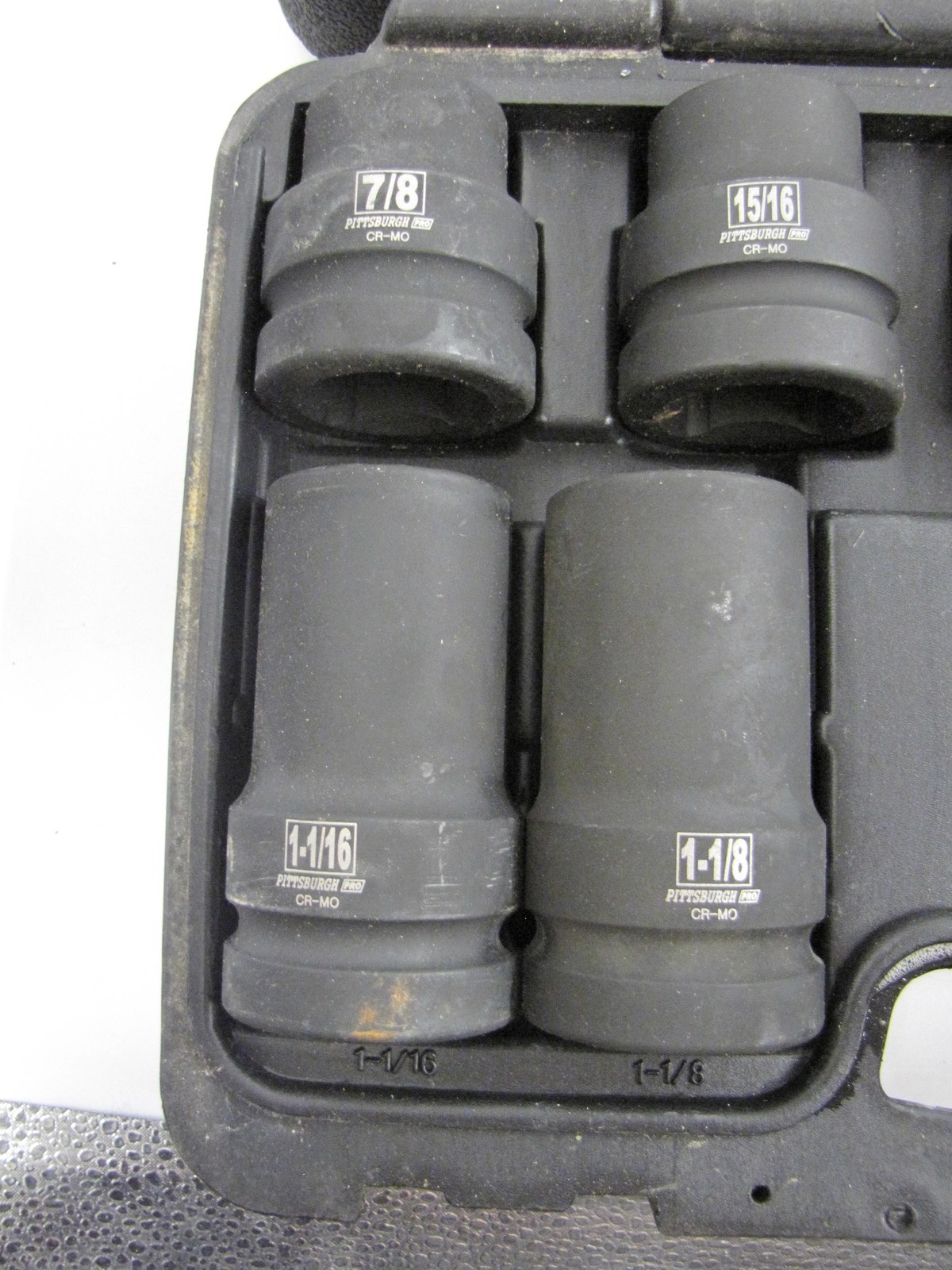Pittsburgh Pro 69280 Impact Socket Set 10 Pc SAE Metric 6 Point Black Case CR-MO