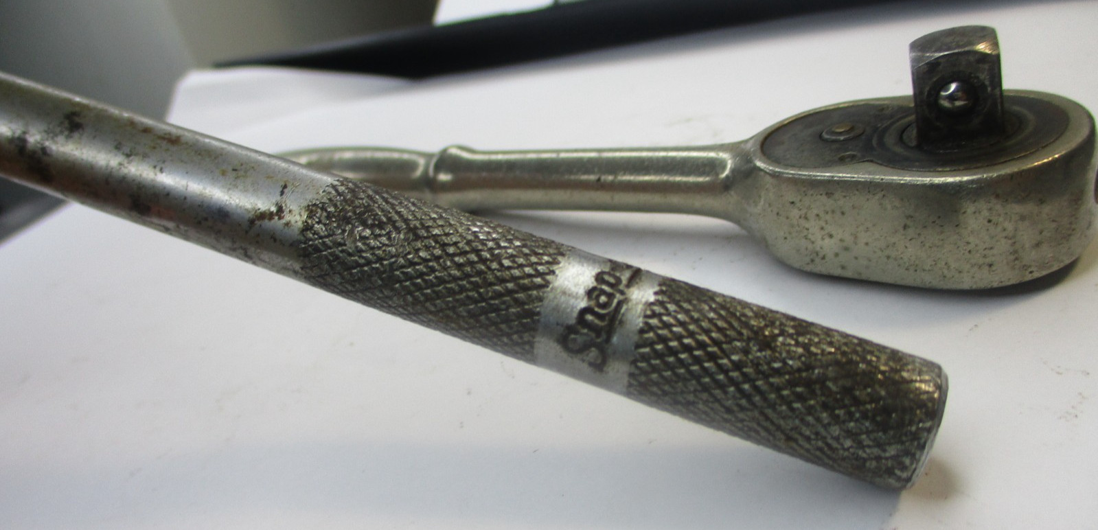 Snap on 2pc Vintage 3/8″ Drive F-70-M Ratchet & FV10B Knurled Breaker Bar Set
