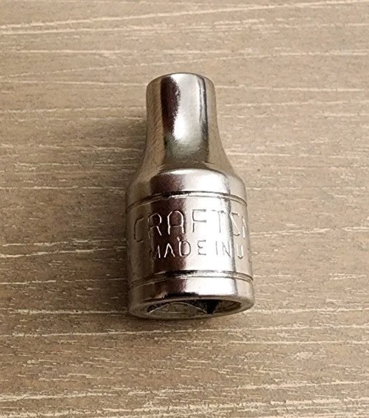 Craftsman USA 4mm Socket 6 Point 1/4″ Drive VV 43505 (No Knurl M/M)