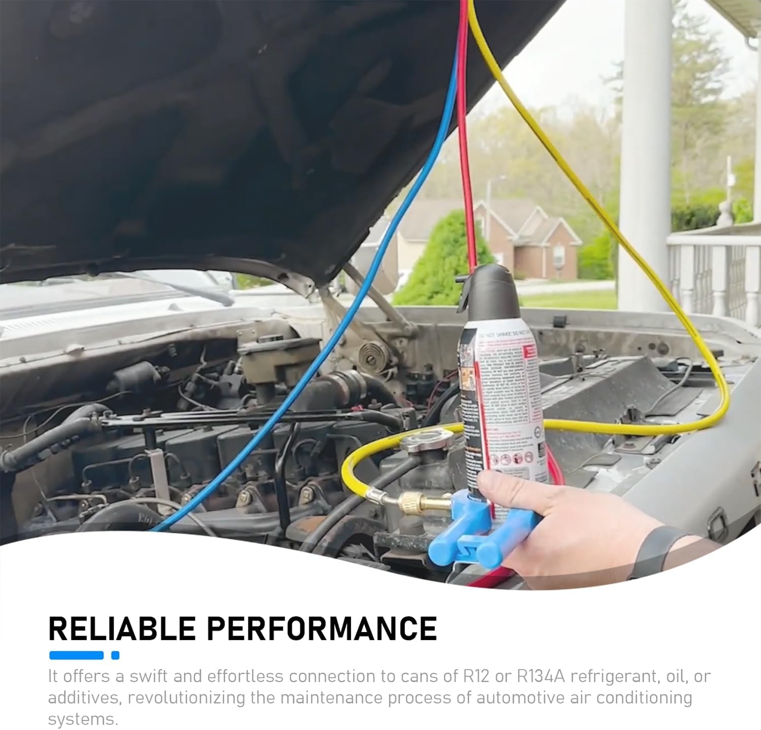 Side Can Tap for R12 R134A Air Conditioning Refrigerant Manifold System/Additive