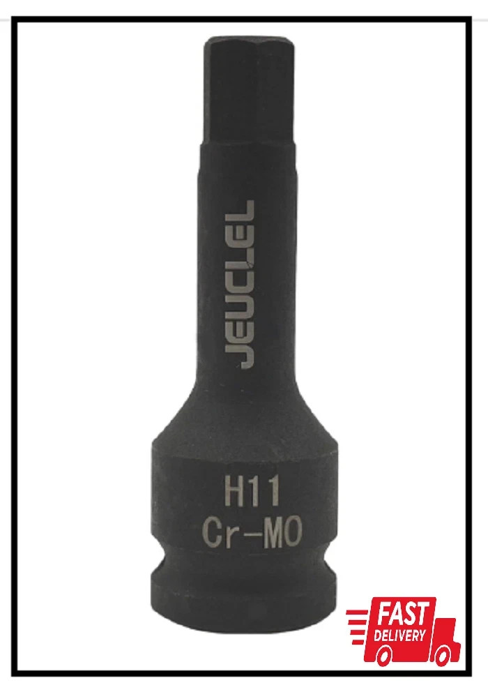 11mm Hex Impact Bit Socket H11 1/2inch Impact Drive Allen Socket Crmo Steel Leng