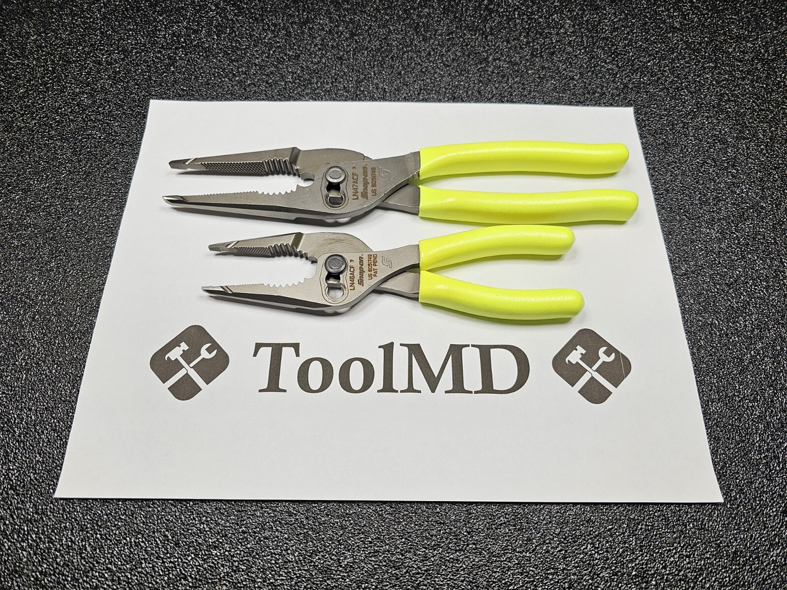 Snap-on Tools USA NEW 2pc HI-VIZ 7″ & 9″ Long Nose Slip Joint Pliers LN46ACF
