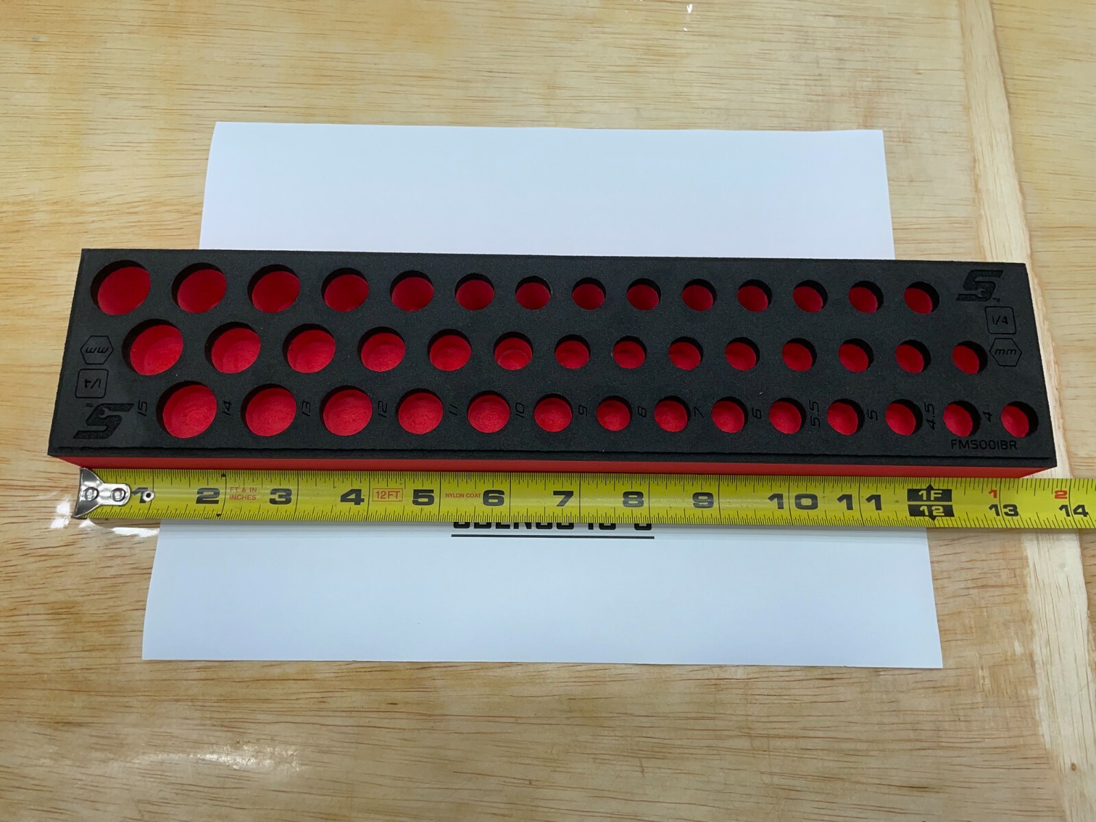 Snap-on Tools FOAM ORGANIZER TRAY for 42pc 1/4″ Drive METRIC Socket Set FMS001BR