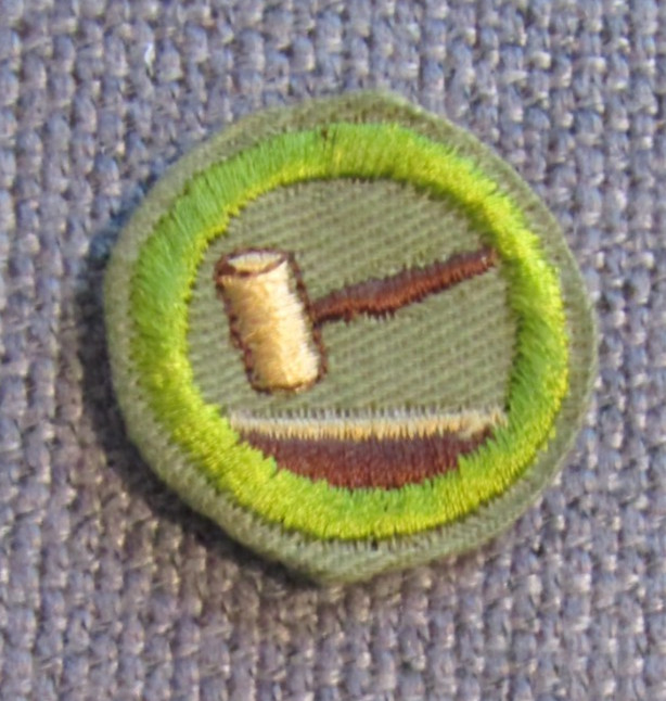 1937-1961 Boy Scouts of America Khaki Narrow Crimped Merit Badge