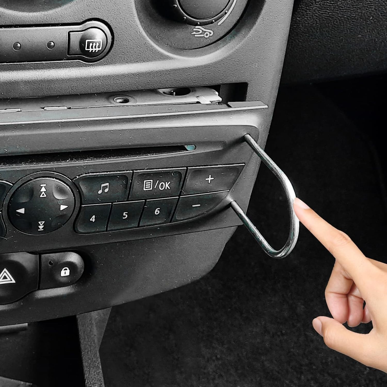 Durable U-Shaped Car Radio Pry Tools – 2PCS Stainless Steel Kit for Vehicles