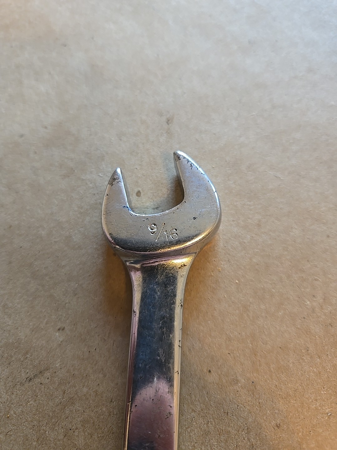 Snap On 9/16″ 6PT SAE Chrome Open/Flare Nut End Combination Wrench RXS18
