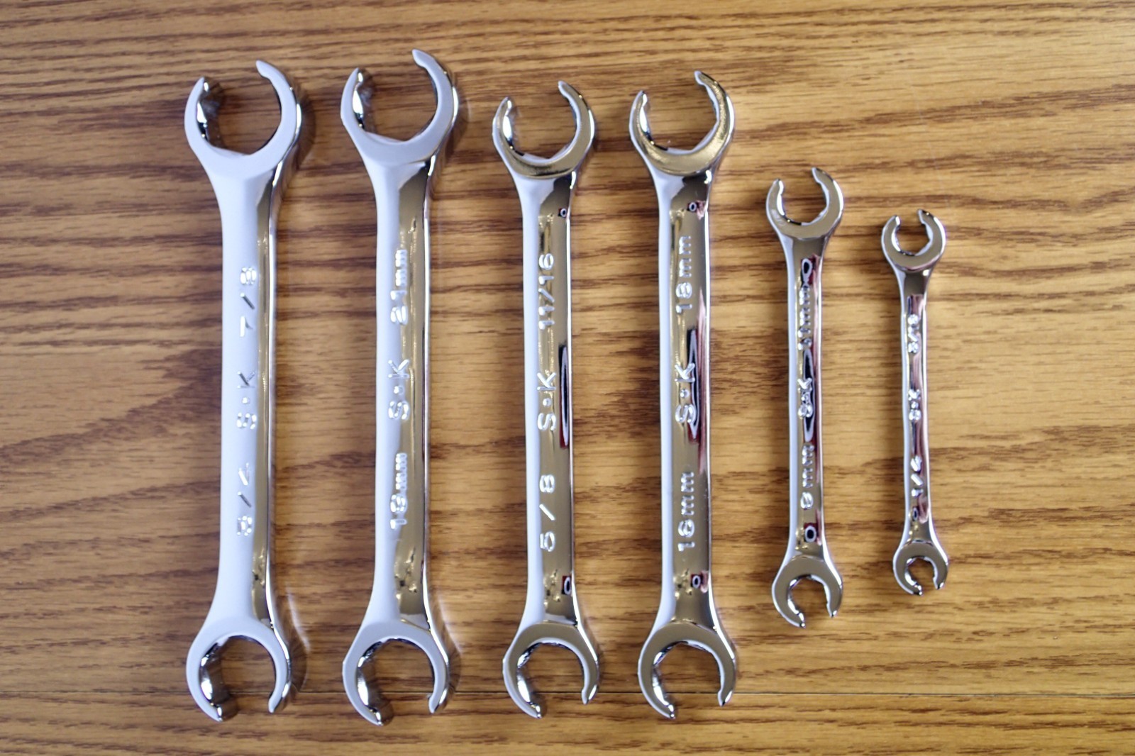 SK Flair Nut Wrench Lot (6) Metric SAE F2428 8829 F2022 8818 8809 F810