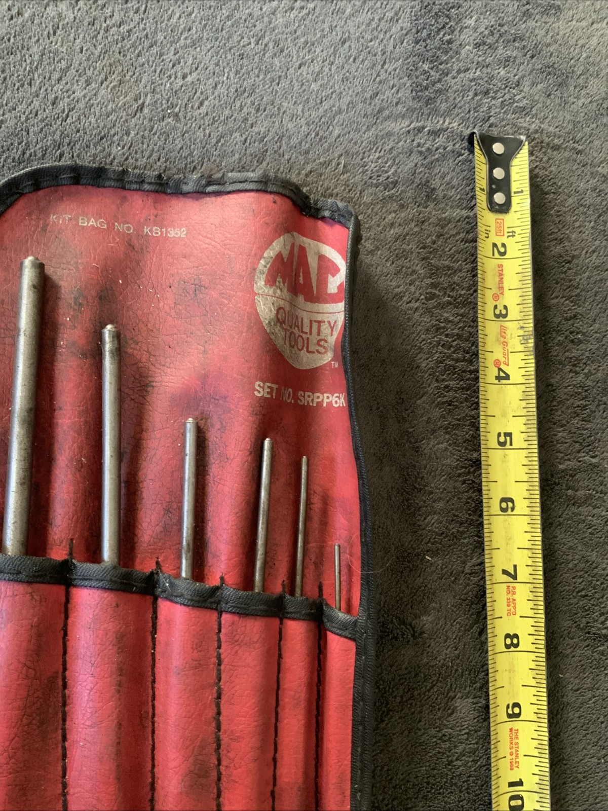 Mac Tool 6pc Roll Pin Punch Set….srpp6k….see Pics…