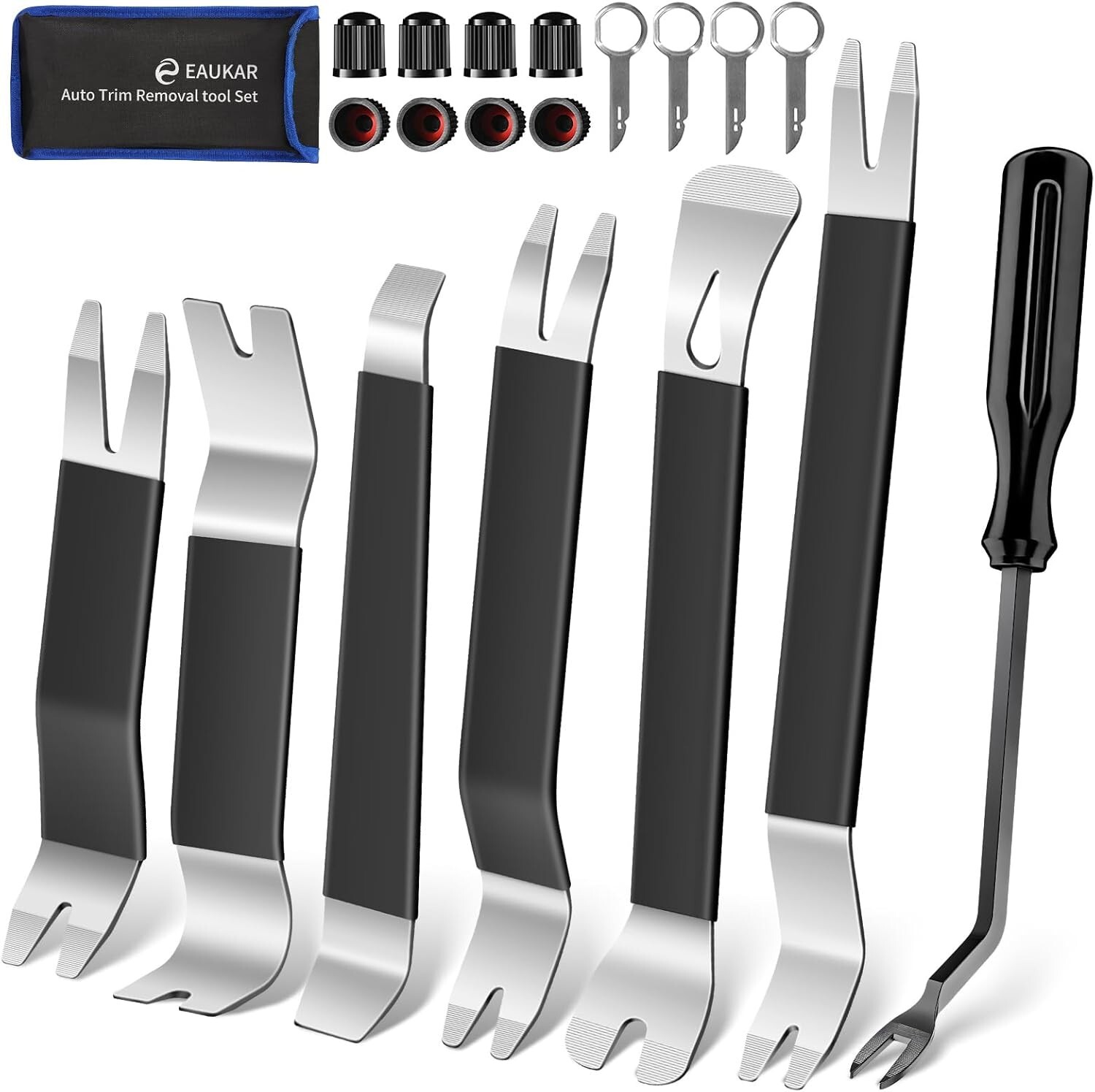 Metal Auto Trim Removal Tool Kit 20 Pcs Car Kit Fastener Tools Set