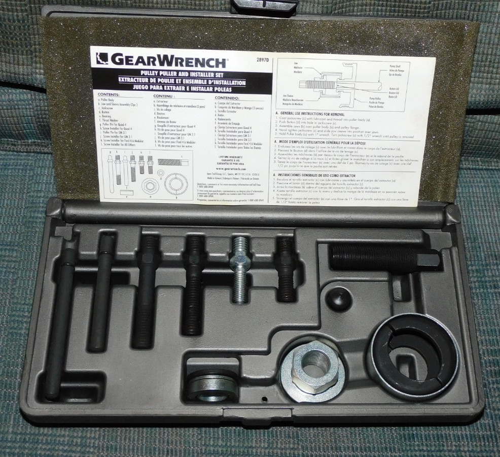 Gearwrench 2897D, is a Professional-grade 12-Piece Pulley Puller, New Unused Set