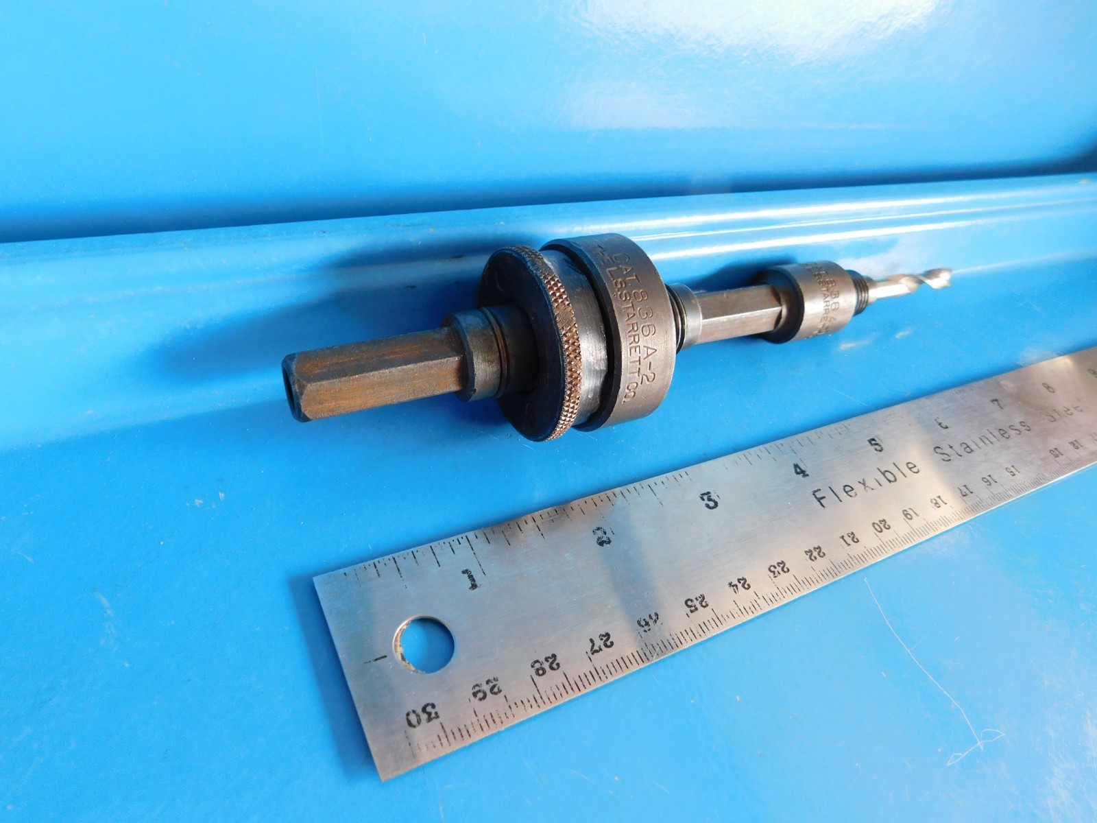 USED, STARRETT HOLE SAW ARBORS , LOT OF TWO