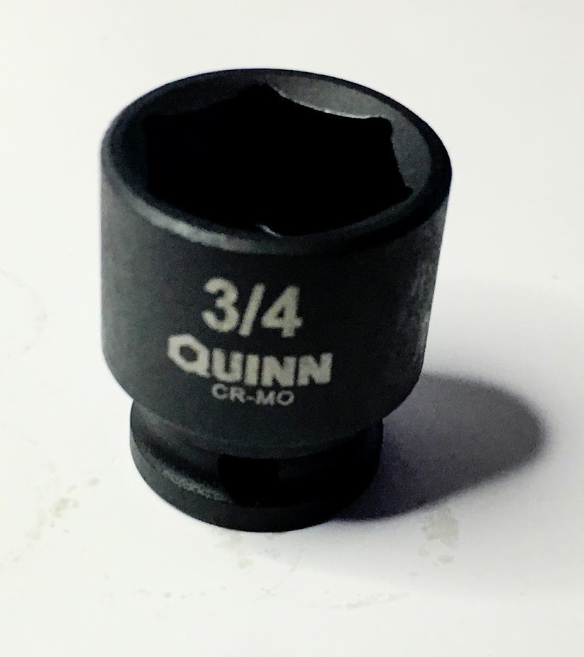 Quinn 3/4″ x 3/8″ Dr Standard Impact Socket 6 Point Free USA Shipping