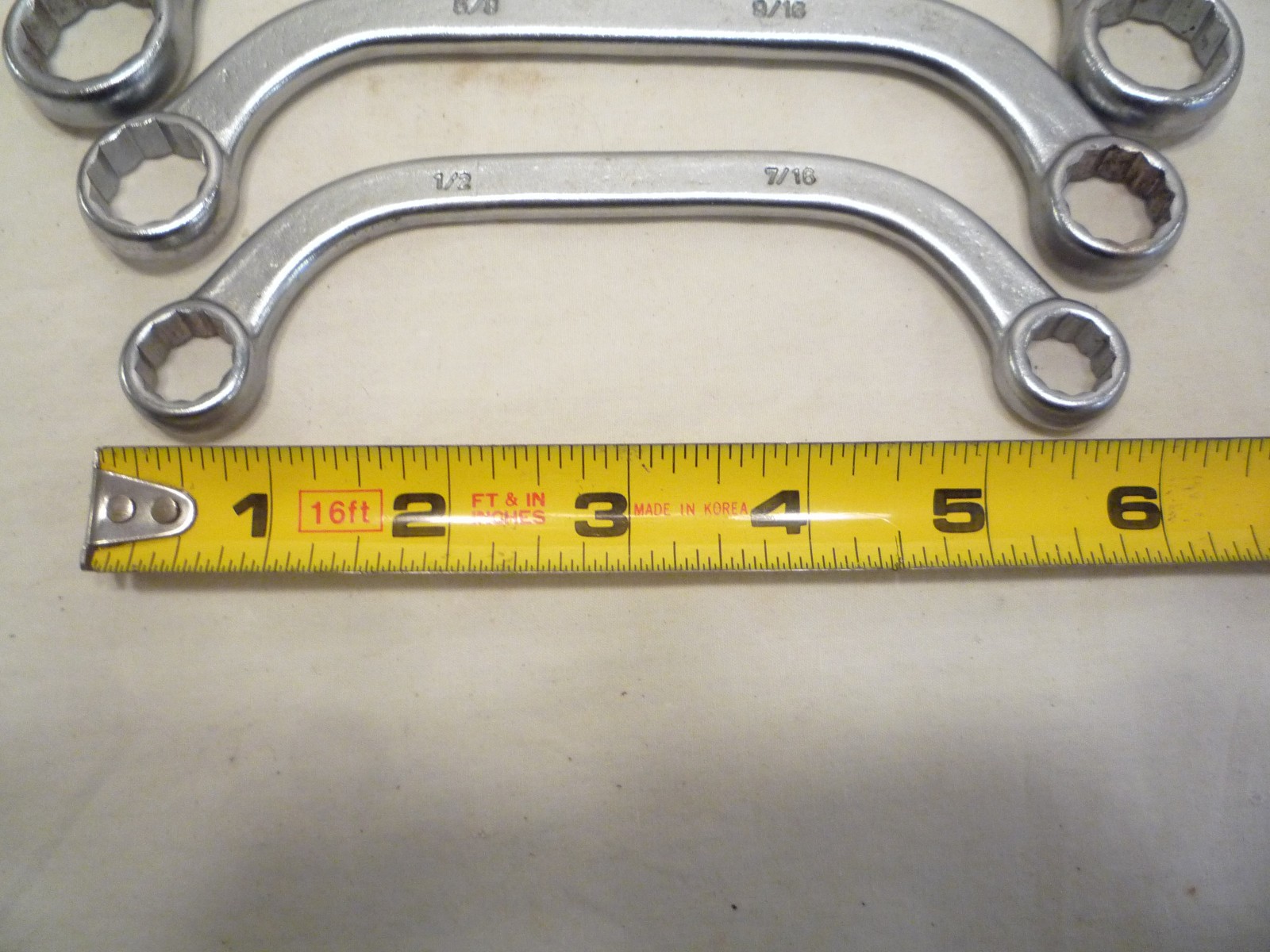 NICE – 3 pc Half Moon Curved Obstruction 12 pt Box Wrench set 7/16 -3/4”