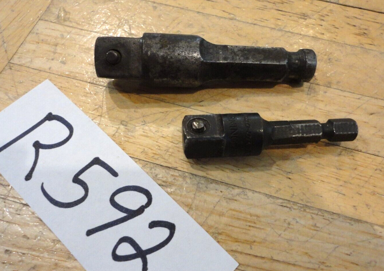 SNAP-ON TOOLS 2 PC. 3/8 DR POWER HEX TO SQUARE ADAPTOR, 1/2 DR 7/16 HEX SHANK