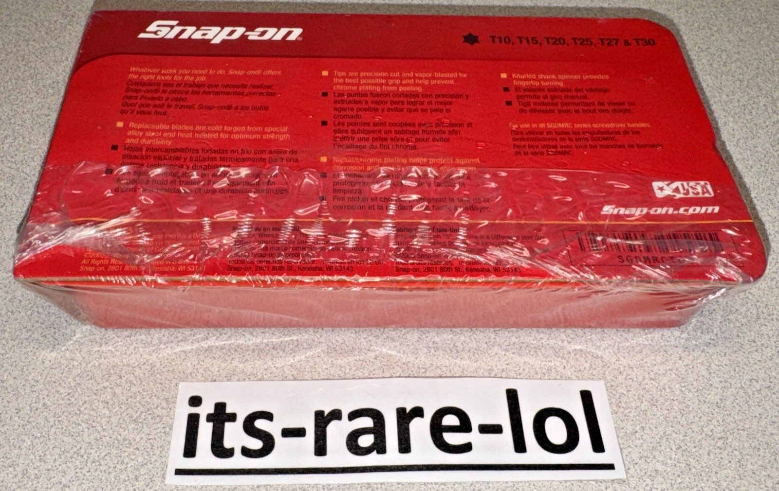 Snap On Tools SGDMRCT60 Ratcheting Screwdriver TORX 6 Pc Set T10-T30 NEW SEALED!