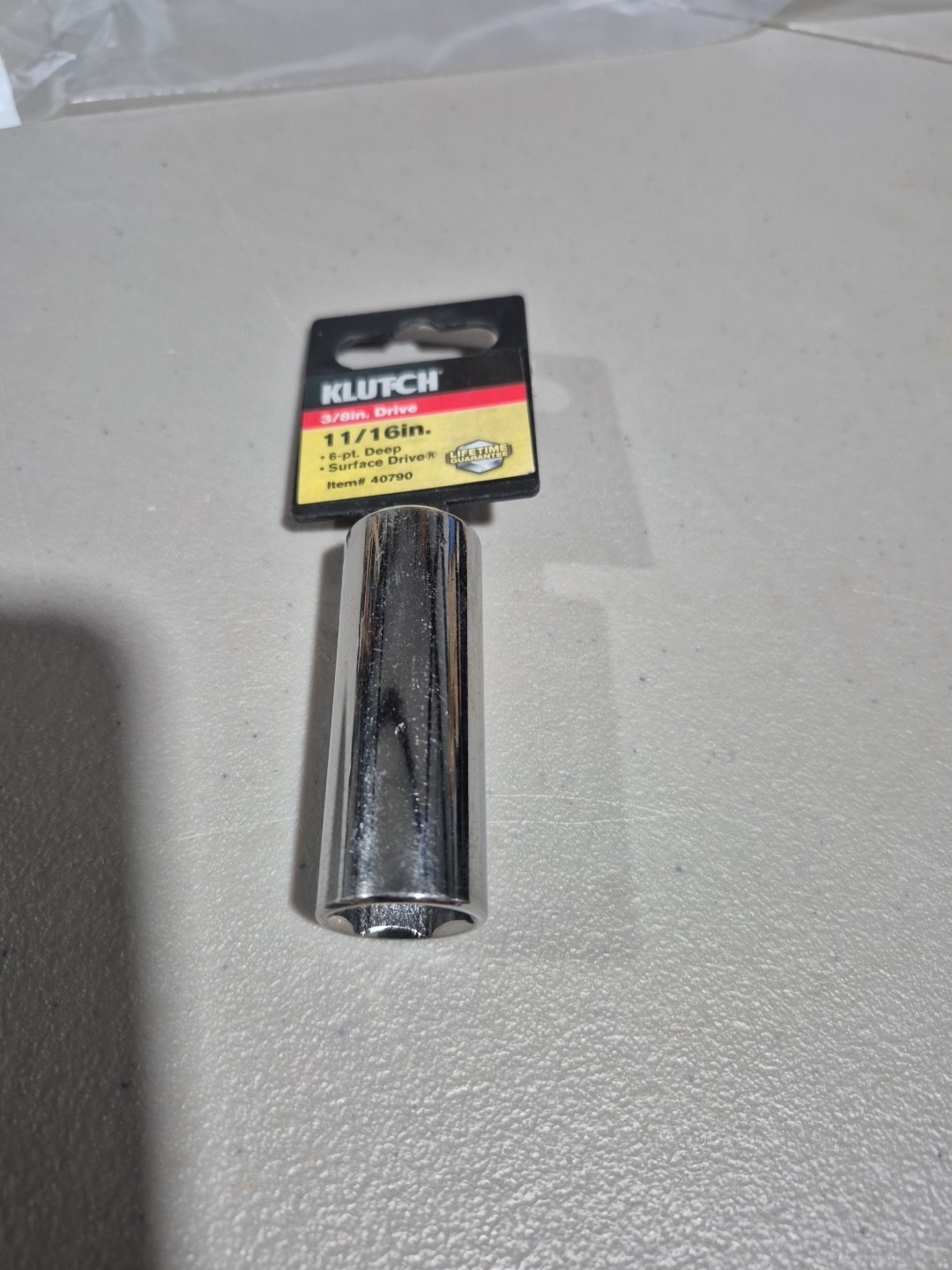 New Klutch 3/8 Drive 6 Pt Deep 11/16 In Sae Sockets