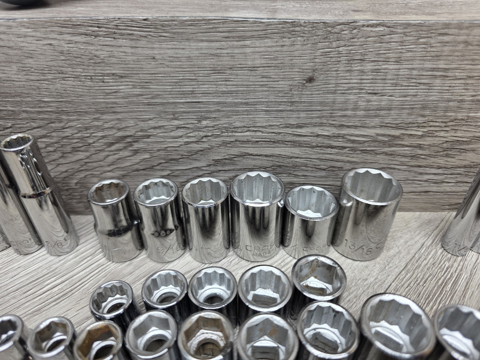 Craftsman USA Mixed Lot of 77 Sockets Various Sizes Automotive Tools Socket