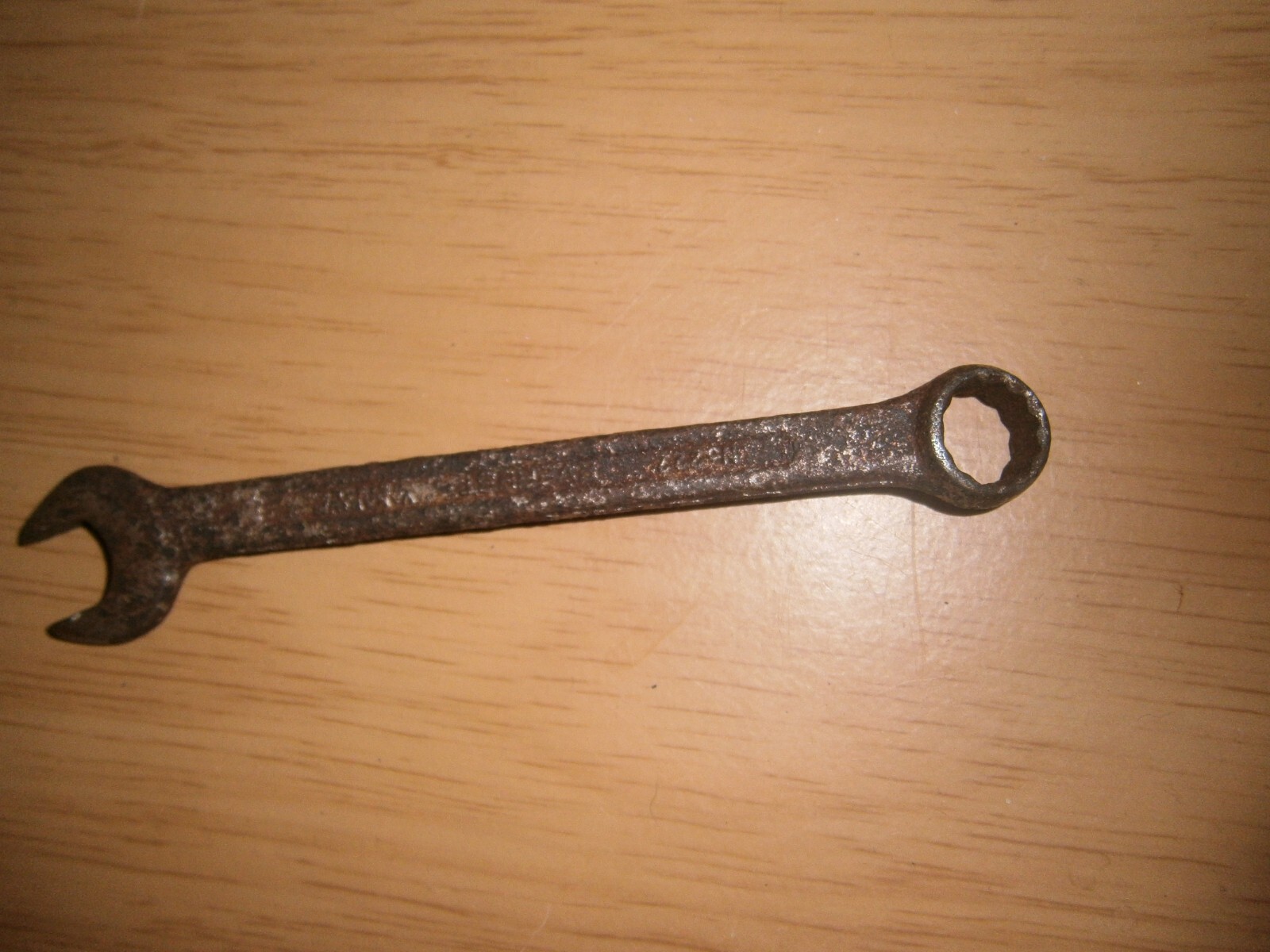 Vintage silver tone combination spanner. 12mm (E6a)
