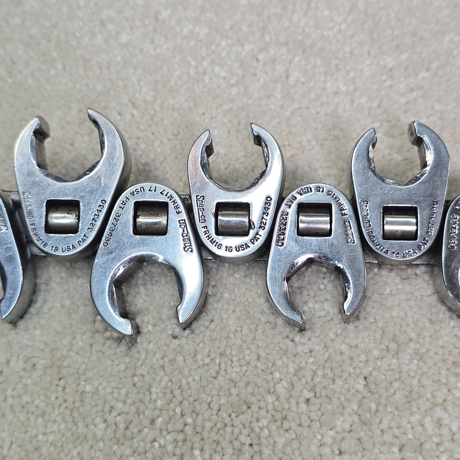 Snap-on 3/8″ Drive 6 Point Metric Flank Drive Flare Nut Crowfoot 9-19mm 11pc Set