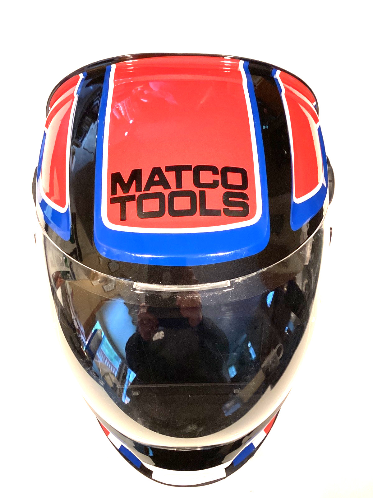 Matco Tools WH900V Auto Darken Welding Helmet Red White Blue Grind Weld Cut MINT