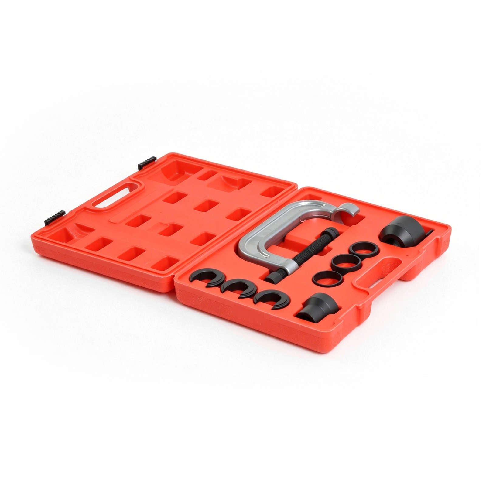 13Pc Upper Control Arm Bushing Service Tool Kit Forged C-Frame Press Service Set