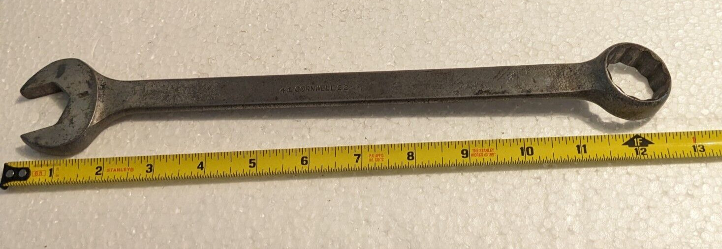 Vintage Cornwell Tools CW18 – Combination Wrench – 7/8″ SAE- 12 Point – 12.5 in
