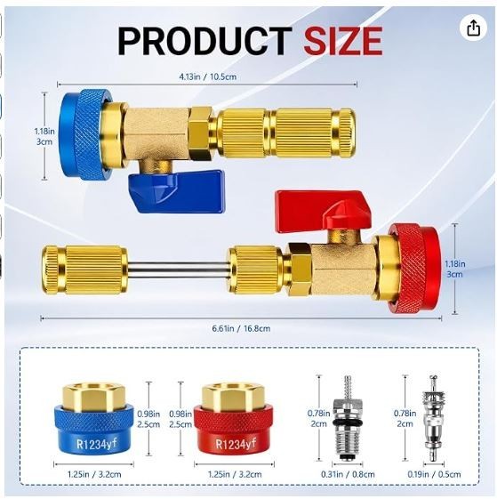 A/C Air Conditioning R134A Valve Core High Low Pressure Remover Installer Tool