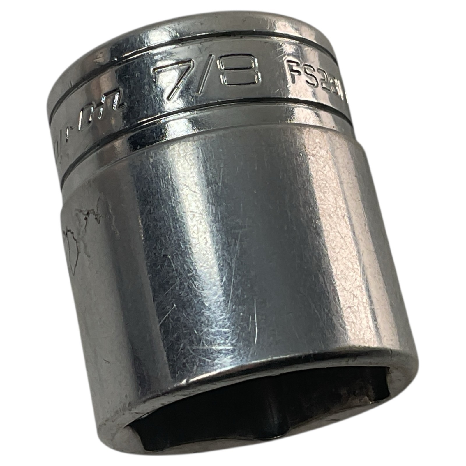 Snap-On Shallow Socket 7/8″ FS281 3/8″ Drive 6 Pt Chrome As Pictured Mech Tool