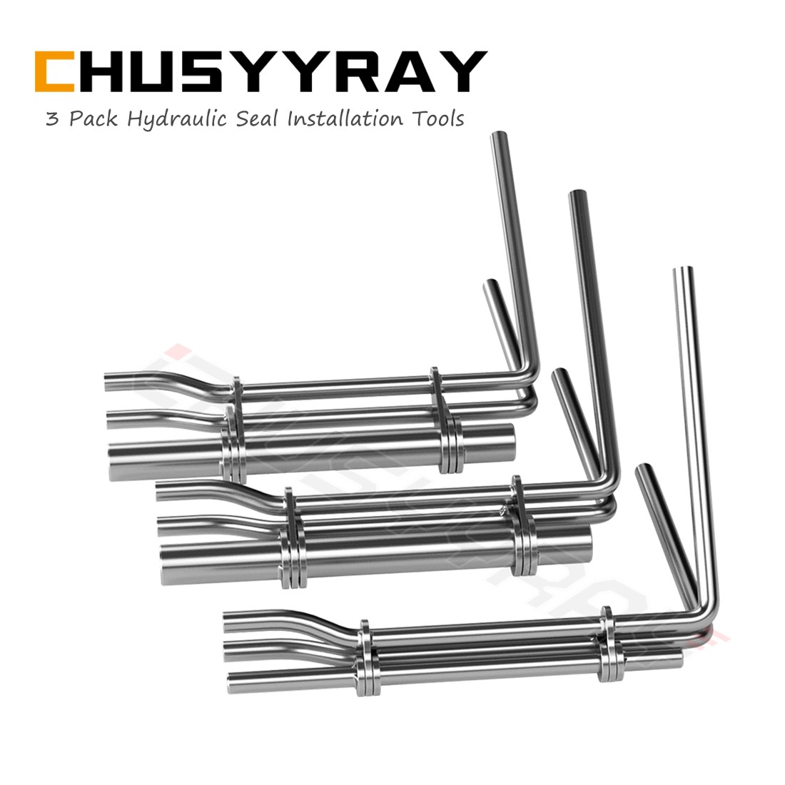 3 X Hydraulic Cylinder Piston Rod Seal U-cup Installation Tool Kit Set Universal